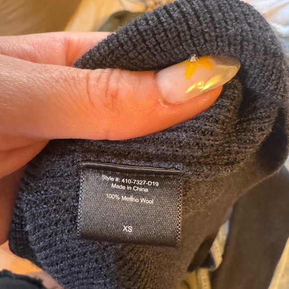 Jenni Kayne Charcoal Merino Wool Long Sleeve Sweater Dress - Picture 5 of 5